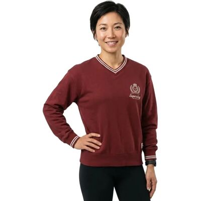 Superdry Sweat-shirt Country Club Loose V Crew Stanton Red XL Femme - Publicité Superdry Sweat-shirt Country Club Loose V Crew Stanton Red XL Femme - Publicité
