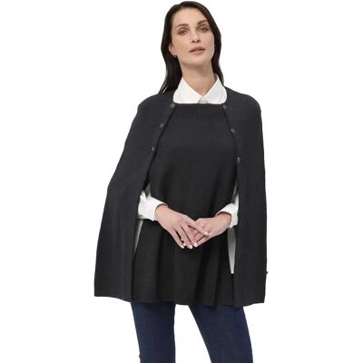 Redgreen Poncho Noemi Black Melange M Femme - Publicité Redgreen Poncho Noemi Black Melange M Femme - Publicité