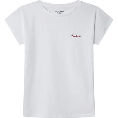 Pepe Jeans T-shirt à Manches Courtes Gigi White 12 Années - Publicité Pepe Jeans T-shirt à Manches Courtes Gigi White 12 Années - Publicité