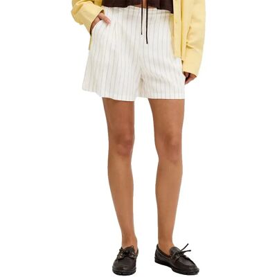 Jack & Jones Short Taille Haute Almira Linen Jjxx Blanc de Blanc / Stripes Silver Mink XL Femme - Publicité Jack & Jones Short Taille Haute Almira Linen Jjxx Blanc de Blanc / Stripes Silver Mink XL Femme - Publicité