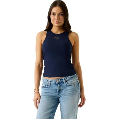 Guess T-shirt Sans Manches W6rp39kd092 Blackened Blue L Femme - Publicité Guess T-shirt Sans Manches W6rp39kd092 Blackened Blue L Femme - Publicité