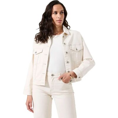 Garcia Veste En Jean Emira Ecru M Femme - Publicité Garcia Veste En Jean Emira Ecru M Femme - Publicité
