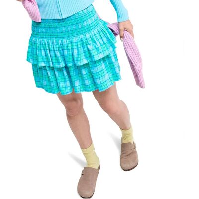 Roxy Jupe Courte Tuesdays Airy Blue As If Plaid XS Femme - Publicité Roxy Jupe Courte Tuesdays Airy Blue As If Plaid XS Femme - Publicité