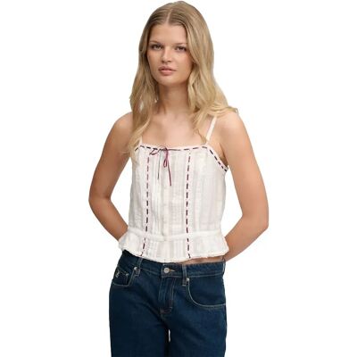 Superdry Débardeur Lace Cami Off White XL Femme - Publicité Superdry Débardeur Lace Cami Off White XL Femme - Publicité