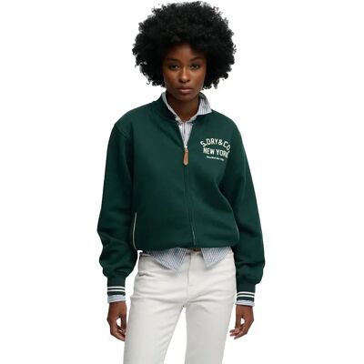 Superdry Sweat-shirt à Zip Country Club Bomber Dark Pine Green XS Femme - Publicité Superdry Sweat-shirt à Zip Country Club Bomber Dark Pine Green XS Femme - Publicité