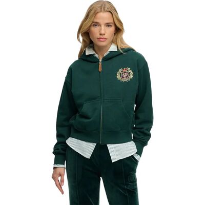 Superdry Sweat-shirt à Zip Country Club Dark Pine Green XS Femme - Publicité Superdry Sweat-shirt à Zip Country Club Dark Pine Green XS Femme - Publicité