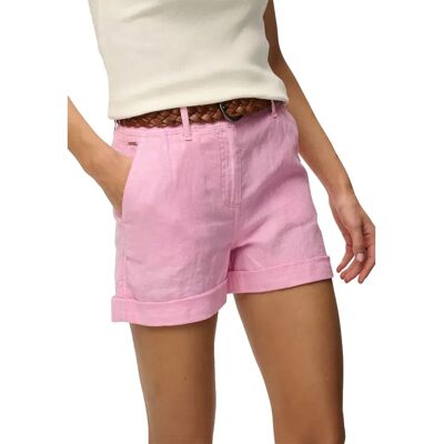 Superdry Short Mid Rise Linen City Pink 28 Femme - Publicité Superdry Short Mid Rise Linen City Pink 28 Femme - Publicité