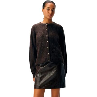 Object Cardigan Flora Re Seal Brown L Femme - Publicité Object Cardigan Flora Re Seal Brown L Femme - Publicité