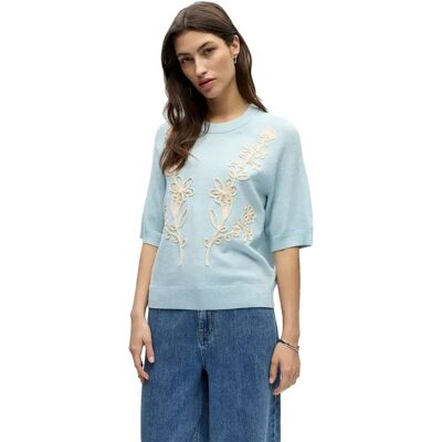Object Sweat-shirt Laney Rubin Winter Sky / Melange Sandshell Floral Emb M Femme - Publicité Object Sweat-shirt Laney Rubin Winter Sky / Melange Sandshell Floral Emb M Femme - Publicité