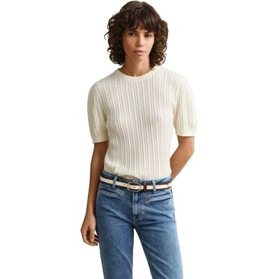 Gant Pull à Manches Courtes 4805452 Cream XL Femme - Publicité Gant Pull à Manches Courtes 4805452 Cream XL Femme - Publicité