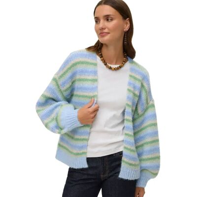 Vero Moda Cardigan Maybe Stripe Open Fog Green / Misteltoe / Cashmere Blue / Brunnera Blue / Birch L Femme - Publicité Vero Moda Cardigan Maybe Stripe Open Fog Green / Misteltoe / Cashmere Blue / Brunnera Blue / Birch L Femme - Publicité