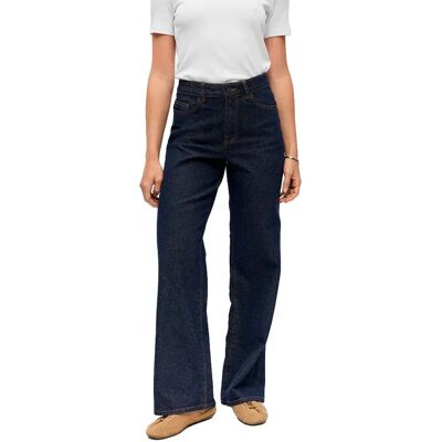 Object Jean Rio Mae Wide Dark Blue Denim / Rinse Wash 34 Femme - Publicité Object Jean Rio Mae Wide Dark Blue Denim / Rinse Wash 34 Femme - Publicité
