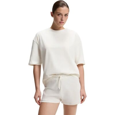 Hugo Pyjama à Manches Courtes Mesh Logo 10277442 Open White M Femme - Publicité Hugo Pyjama à Manches Courtes Mesh Logo 10277442 Open White M Femme - Publicité