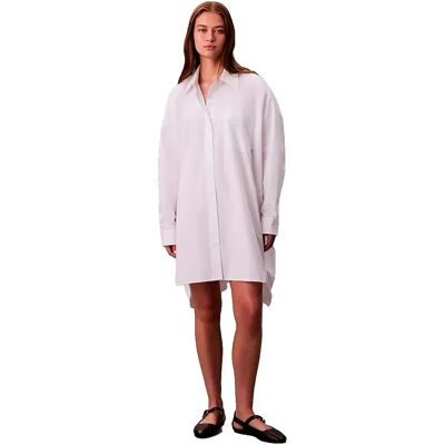Calvin Klein Jeans Robe Courte à Manches Longues Lv047c022g Bright White 2XS Femme - Publicité Calvin Klein Jeans Robe Courte à Manches Longues Lv047c022g Bright White 2XS Femme - Publicité