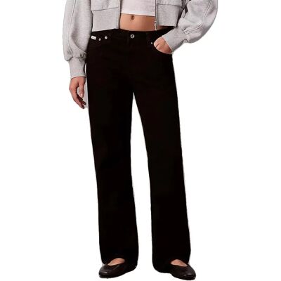 Calvin Klein Jeans Jean Signature 90´s Lv047d900g Straight Fit Soft Black 26 Femme - Publicité Calvin Klein Jeans Jean Signature 90´s Lv047d900g Straight Fit Soft Black 26 Femme - Publicité