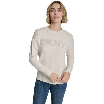 Dkny Pull Sequin Logo Embellis Eggnog / Lt Silver L Femme - Publicité Dkny Pull Sequin Logo Embellis Eggnog / Lt Silver L Femme - Publicité