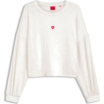Hugo Sweat-shirt Heart 10272511 Red Open White M Femme - Publicité Hugo Sweat-shirt Heart 10272511 Red Open White M Femme - Publicité