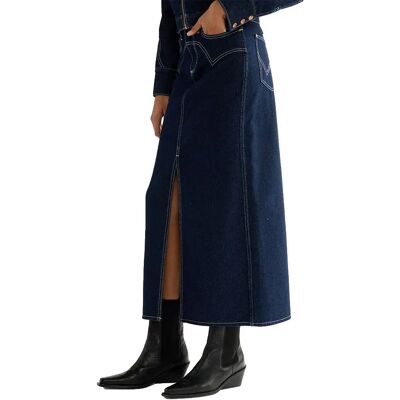 Wrangler Jupe En Jean Western Dark Orbit 26 Femme - Publicité Wrangler Jupe En Jean Western Dark Orbit 26 Femme - Publicité