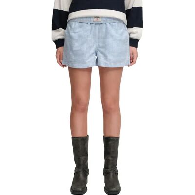 Superdry Short Cotton Elastic Check Blue Fog Gingham XS Femme - Publicité Superdry Short Cotton Elastic Check Blue Fog Gingham XS Femme - Publicité