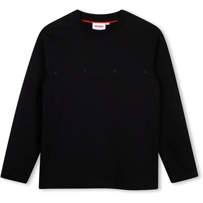 Hugo T-shirt à Manches Longues G01243 Black 10 Années - Publicité Hugo T-shirt à Manches Longues G01243 Black 10 Années - Publicité