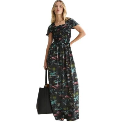 Scotch & Soda Robe Longue à Manches Courtes Ufu01634t Glitch Dream Forest Night 34 Femme - Publicité Scotch & Soda Robe Longue à Manches Courtes Ufu01634t Glitch Dream Forest Night 34 Femme - Publicité
