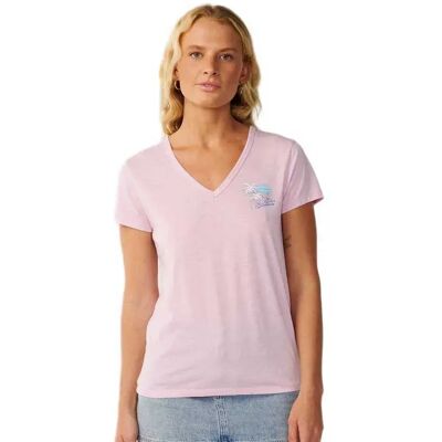 Rip Curl T-shirt à Manches Courtes Et Col En V Seeker Standard Light Lilac XS Femme - Publicité Rip Curl T-shirt à Manches Courtes Et Col En V Seeker Standard Light Lilac XS Femme - Publicité