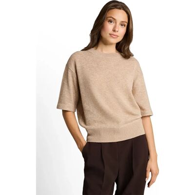 Tom Tailor Sweat à Manches Courtes 1053214 Gravel Beige Melange S Femme - Publicité Tom Tailor Sweat à Manches Courtes 1053214 Gravel Beige Melange S Femme - Publicité
