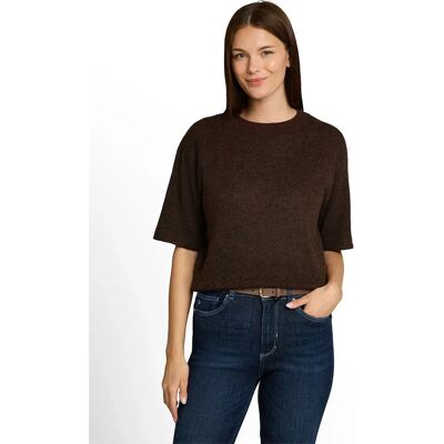 Tom Tailor Sweat à Manches Courtes 1053214 Java Dark Brown Melange M Femme - Publicité Tom Tailor Sweat à Manches Courtes 1053214 Java Dark Brown Melange M Femme - Publicité