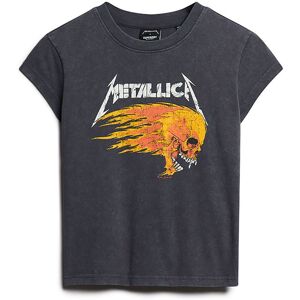 Superdry Metallica Cap Band Short Sleeve T-shirt Noir M Femme