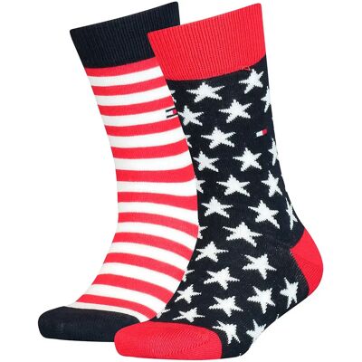Tommy Hilfiger Chaussettes Stars And Stripes 2 Paires Tommy Original EU 23-26 - Publicité Tommy Hilfiger Chaussettes Stars And Stripes 2 Paires Tommy Original EU 23-26 - Publicité