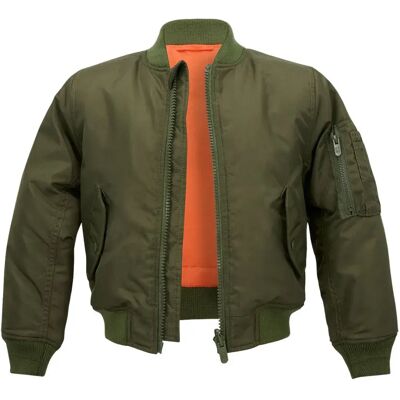 Brandit Veste Ma1 Olive 158-164 cm Garçon,Fille - Publicité Brandit Veste Ma1 Olive 158-164 cm Garçon,Fille - Publicité