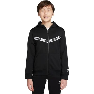 Nike Sweat-shirt à Zip Sportswear Repeat Pk Black / Black / White 10-12 Années Garçon - Publicité Nike Sweat-shirt à Zip Sportswear Repeat Pk Black / Black / White 10-12 Années Garçon - Publicité