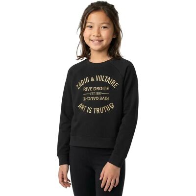 Zadig & Voltaire Sweat-shirt X60217 Black 6 Années Fille - Publicité Zadig & Voltaire Sweat-shirt X60217 Black 6 Années Fille - Publicité
