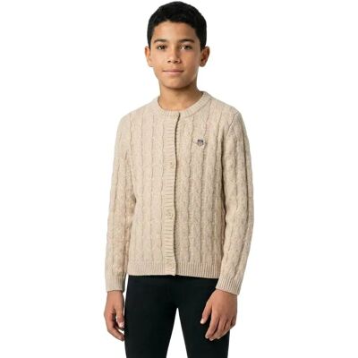 Gant Cardigan 584029 Light Beige Melange 9-12 Mois Garçon,Fille - Publicité Gant Cardigan 584029 Light Beige Melange 9-12 Mois Garçon,Fille - Publicité