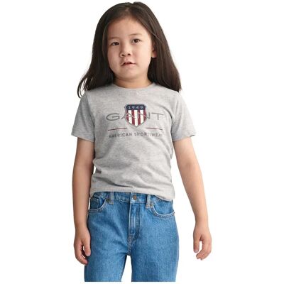 Gant T-shirt à Manches Courtes 805182 Light Grey Melange 12-24 Mois Garçon,Fille - Publicité Gant T-shirt à Manches Courtes 805182 Light Grey Melange 12-24 Mois Garçon,Fille - Publicité