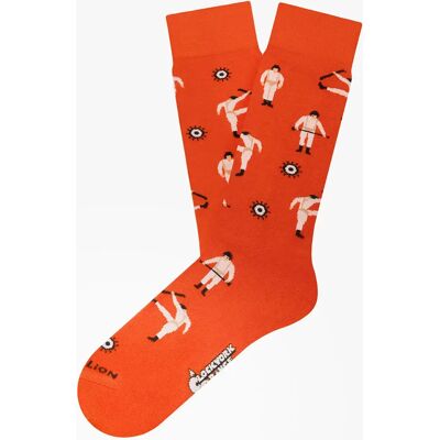 Jimmy Lion Chaussettes Longues Clockwork Orange Pattern Orange EU 41-46 - Publicité Jimmy Lion Chaussettes Longues Clockwork Orange Pattern Orange EU 41-46 - Publicité