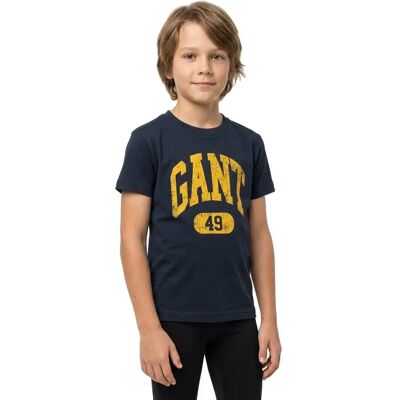 Gant T-shirt à Manches Courtes 49 Archive Print 805208 Evening Blue 24 Mois-4 Années Garçon,Fille - Publicité Gant T-shirt à Manches Courtes 49 Archive Print 805208 Evening Blue 24 Mois-4 Années Garçon,Fille - Publicité