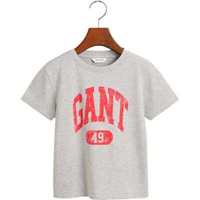 Gant T-shirt à Manches Courtes 49 Archive Print 805208 Light Grey Melange 24 Mois-4 Années Garçon,Fille - Publicité Gant T-shirt à Manches Courtes 49 Archive Print 805208 Light Grey Melange 24 Mois-4 Années Garçon,Fille - Publicité