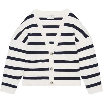 Tom Tailor Cardigan 1033265 Navy White Bigger Stripe 140 cm Fille - Publicité Tom Tailor Cardigan 1033265 Navy White Bigger Stripe 140 cm Fille - Publicité