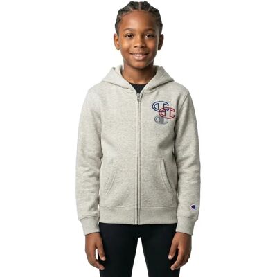 Champion Sweat-shirt à Zip 305785 Grey 5-6 Années Garçon,Fille - Publicité Champion Sweat-shirt à Zip 305785 Grey 5-6 Années Garçon,Fille - Publicité