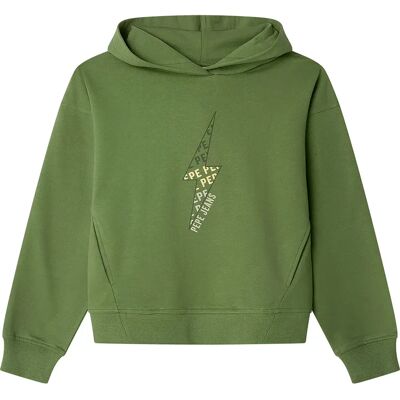 Pepe Jeans Sweat-shirt Alana Olivine Green 12 Années Fille - Publicité Pepe Jeans Sweat-shirt Alana Olivine Green 12 Années Fille - Publicité