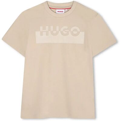 Hugo T-shirt à Manches Courtes G00433 Stone 6 Années Garçon,Fille - Publicité Hugo T-shirt à Manches Courtes G00433 Stone 6 Années Garçon,Fille - Publicité