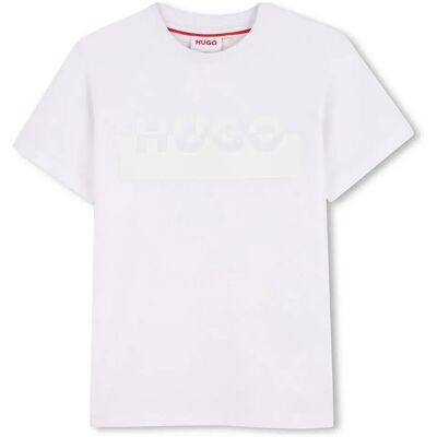 Hugo T-shirt à Manches Courtes G00433 White 12 Années Garçon,Fille - Publicité Hugo T-shirt à Manches Courtes G00433 White 12 Années Garçon,Fille - Publicité