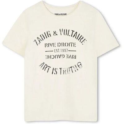 Zadig & Voltaire T-shirt à Manches Courtes X60464 Off White 6 Années Garçon,Fille - Publicité Zadig & Voltaire T-shirt à Manches Courtes X60464 Off White 6 Années Garçon,Fille - Publicité