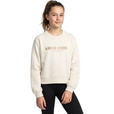 Calvin Klein Sweat-shirt Ig0ig03069 Whitecap Gray 14 Années Fille - Publicité Calvin Klein Sweat-shirt Ig0ig03069 Whitecap Gray 14 Années Fille - Publicité
