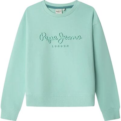 Pepe Jeans Sweat-shirt Gab Aqua Blue 8 Années Fille - Publicité Pepe Jeans Sweat-shirt Gab Aqua Blue 8 Années Fille - Publicité