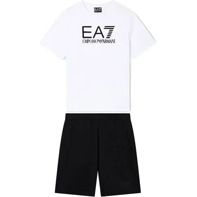 Giorgio Armani Ea7 Emporio Armani Ensemble à Manches Courtes 7b000302_af10375 White / Black 8 Années Garçon - Publicité Giorgio Armani Ea7 Emporio Armani Ensemble à Manches Courtes 7b000302_af10375 White / Black 8 Années Garçon - Publicité