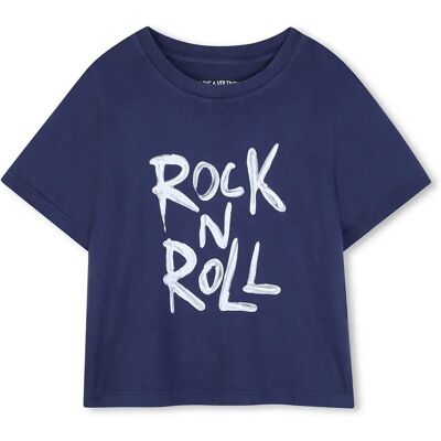 Zadig & Voltaire T-shirt à Manches Courtes X60531 Medieval Blue 6 Années Fille - Publicité Zadig & Voltaire T-shirt à Manches Courtes X60531 Medieval Blue 6 Années Fille - Publicité