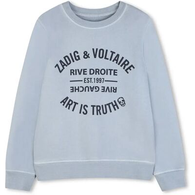 Zadig & Voltaire Sweat-shirt X60600 Sky Blue 10 Années Garçon,Fille - Publicité Zadig & Voltaire Sweat-shirt X60600 Sky Blue 10 Années Garçon,Fille - Publicité