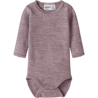 Name It Body à Manches Longues Wang Wool Needle Solid Toadstool 6 Mois - Publicité Name It Body à Manches Longues Wang Wool Needle Solid Toadstool 6 Mois - Publicité